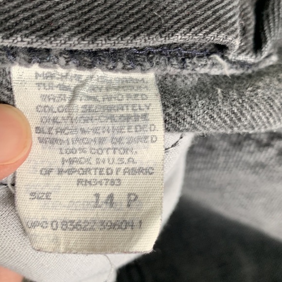 Vintage Lee Dark Gray High Waist Mom Jeans Size 14P Made in USA - Picture 8 of 10